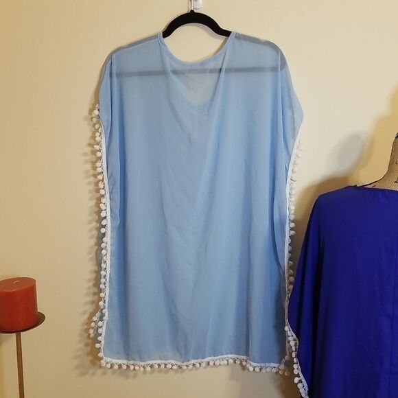 2 Adreamly sheer with pompom cover ups: one size fits most - Picture 5 of 7
